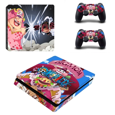 One Piece decal skin for PS4 Slim Console and two controll.. One Piece decal skin for PS4 Slim Console and two controll..