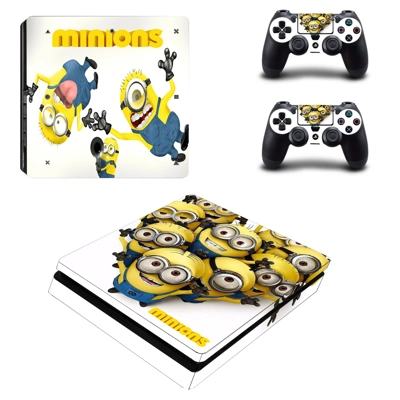 Minions decal skin for PS4 Slim Console and two controllers