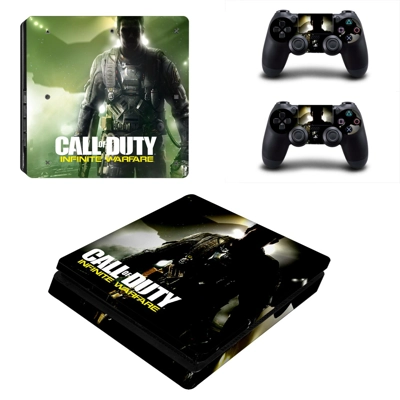 Call of Duty infinite warfare decal skin for PS4 Slim Console and two controllers
