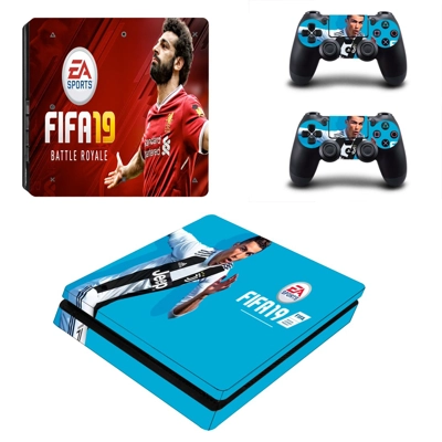FIFA 19 decal skin for PS4 Slim Console and two controllers