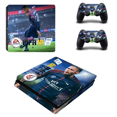 FIFA 19 decal skin for PS4 Slim Console and two controllers