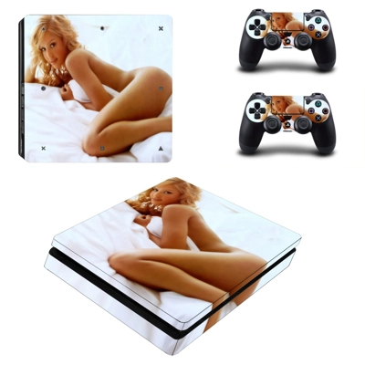 Nude Lady decal skin for PS4 Slim Console and two controllers
