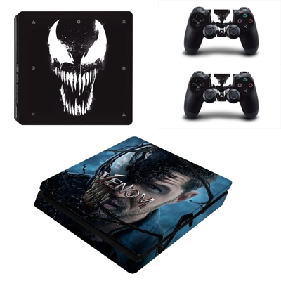 Venom decal skin for PS4 Slim Console and two controllers Venom decal skin for PS4 Slim Console and two controllers