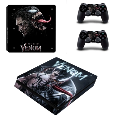 Venom decal skin for PS4 Slim Console and two controllers