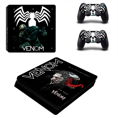 Venom decal skin for PS4 Slim Console and two controllers Venom decal skin for PS4 Slim Console and two controllers