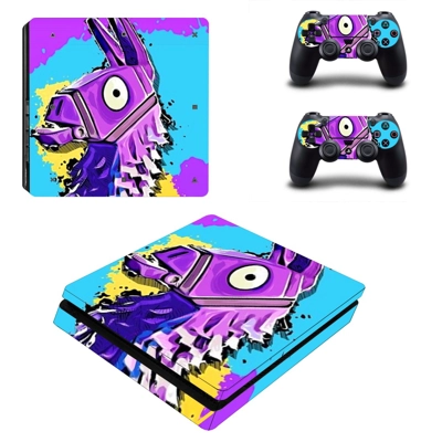 Fortnite decal skin for PS4 Slim Console and two controllers