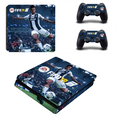 FIFA 19 decal skin for PS4 Slim Console and two controllers