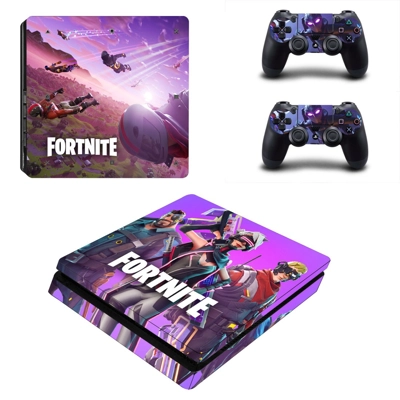 Fortnite decal skin for PS4 Slim Console and two controllers