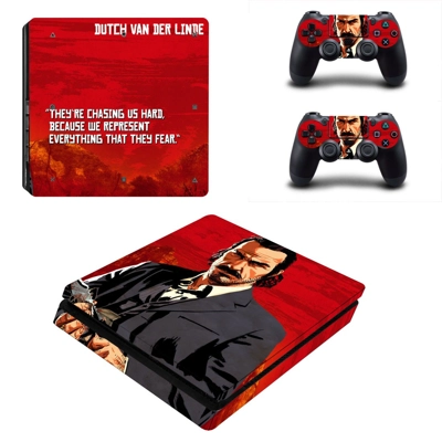 Red Dead Redemption 2 decal skin for PS4 Slim Console and .. Red Dead Redemption 2 decal skin for PS4 Slim Console and ..