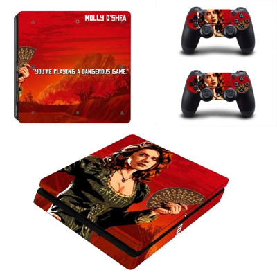 Red Dead Redemption 2 decal skin for PS4 Slim Console and .. Red Dead Redemption 2 decal skin for PS4 Slim Console and ..