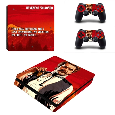 Red Dead Redemption 2 decal skin for PS4 Slim Console and .. Red Dead Redemption 2 decal skin for PS4 Slim Console and ..