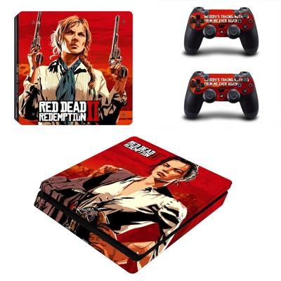 Red Dead Redemption 2 decal skin for PS4 Slim Console and .. Red Dead Redemption 2 decal skin for PS4 Slim Console and ..
