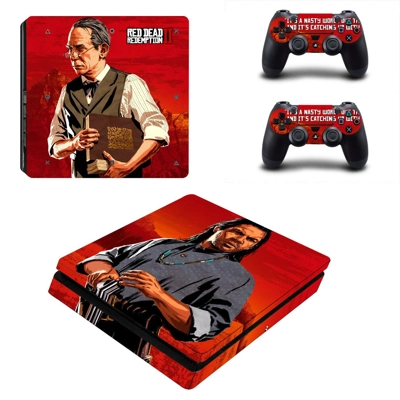 Red Dead Redemption 2 decal skin for PS4 Slim Console and .. Red Dead Redemption 2 decal skin for PS4 Slim Console and ..