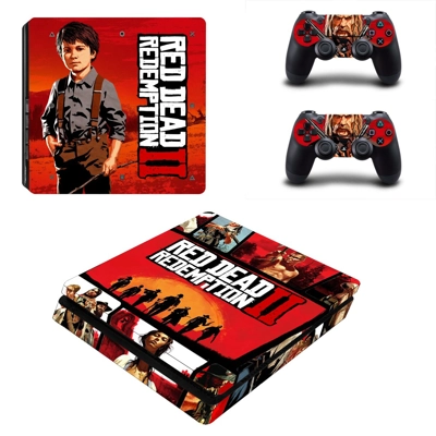 Red Dead Redemption 2 decal skin for PS4 Slim Console and .. Red Dead Redemption 2 decal skin for PS4 Slim Console and ..