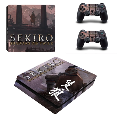 Sekiro shadows die twice decal skin for PS4 Slim Console and two controllers