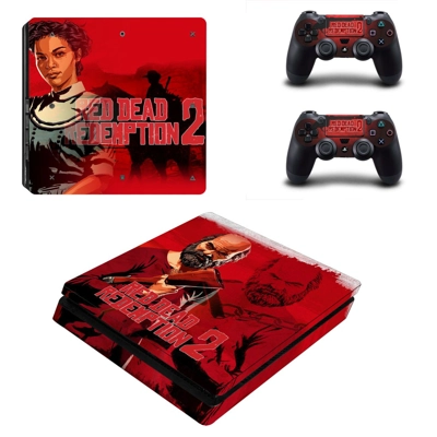 Red Dead Redemption 2 decal skin for PS4 Slim Console and .. Red Dead Redemption 2 decal skin for PS4 Slim Console and ..