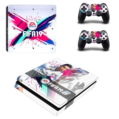 FIFA 2019 decal skin for PS4 Slim Console and two controllers