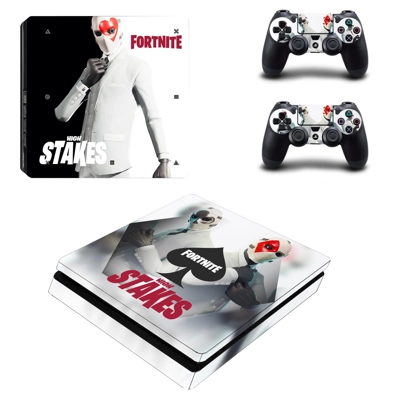 Fortnite decal skin for PS4 Slim Console and two controllers Fortnite decal skin for PS4 Slim Console and two controllers
