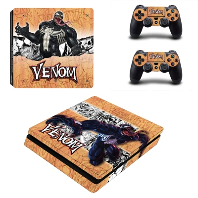Venom decal skin for PS4 Slim Console and two controllers Venom decal skin for PS4 Slim Console and two controllers