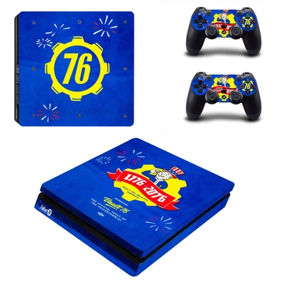 Fallout 76 decal skin for PS4 Slim Console and two control.. Fallout 76 decal skin for PS4 Slim Console and two control..