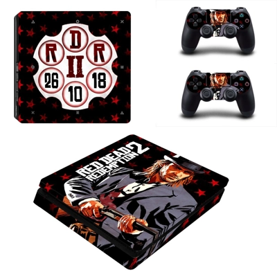Red Dead Redemption 2 decal skin for PS4 Slim Console and .. Red Dead Redemption 2 decal skin for PS4 Slim Console and ..