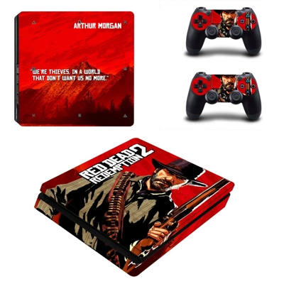 Red Dead Redemption 2 decal skin for PS4 Slim Console and .. Red Dead Redemption 2 decal skin for PS4 Slim Console and ..