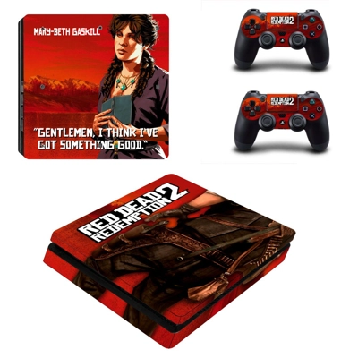Red Dead Redemption 2 decal skin for PS4 Slim Console and .. Red Dead Redemption 2 decal skin for PS4 Slim Console and ..