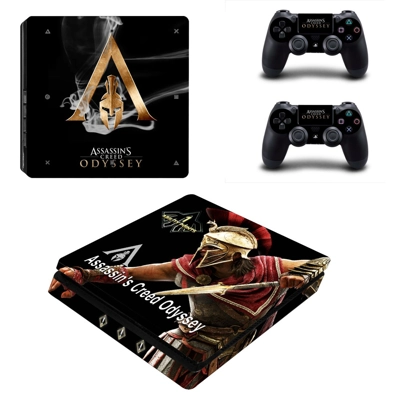 Assassins Creed Odyssey decal skin for PS4 Slim Console and two controllers