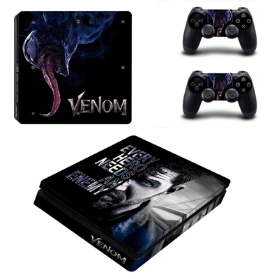 Venom decal skin for PS4 Slim Console and two controllers
