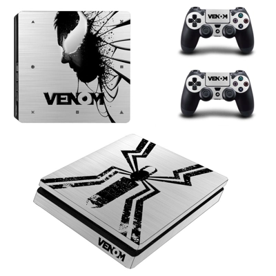 Venom decal skin for PS4 Slim Console and two controllers Venom decal skin for PS4 Slim Console and two controllers