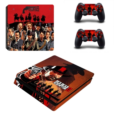 Red Dead Redemption 2 decal skin for PS4 Slim Console and .. Red Dead Redemption 2 decal skin for PS4 Slim Console and ..