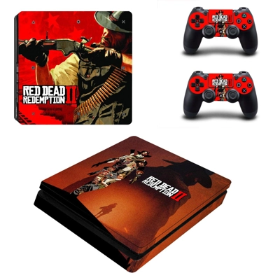 Red Dead Redemption 2 decal skin for PS4 Slim Console and .. Red Dead Redemption 2 decal skin for PS4 Slim Console and ..