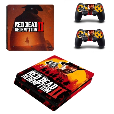 Red Dead Redemption 2 decal skin for PS4 Slim Console and .. Red Dead Redemption 2 decal skin for PS4 Slim Console and ..