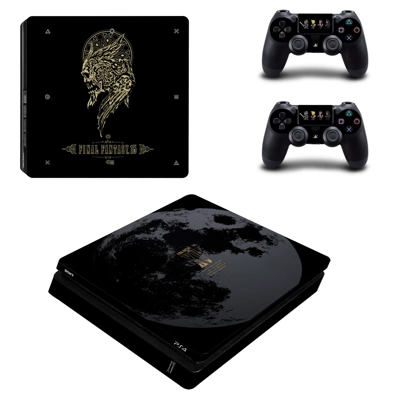 Final Fantasy 15 decal skin for PS4 Slim Console and two controllers