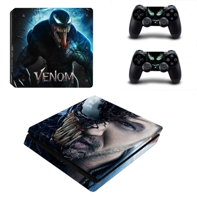 Venom decal skin for PS4 Slim Console and two controllers