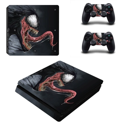 Venom decal skin for PS4 Slim Console and two controllers Venom decal skin for PS4 Slim Console and two controllers