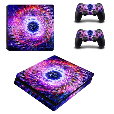 Floral Stars decal skin for PS4 Slim Console and two controllers