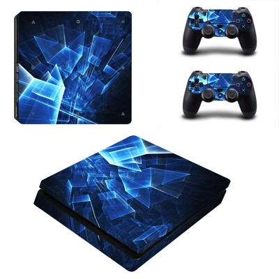 Tech wallpaper decal skin for PS4 Slim Console and two con.. Tech wallpaper decal skin for PS4 Slim Console and two con..