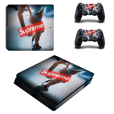 Supreme decal skin for PS4 Slim Console and two controllers Supreme decal skin for PS4 Slim Console and two controllers
