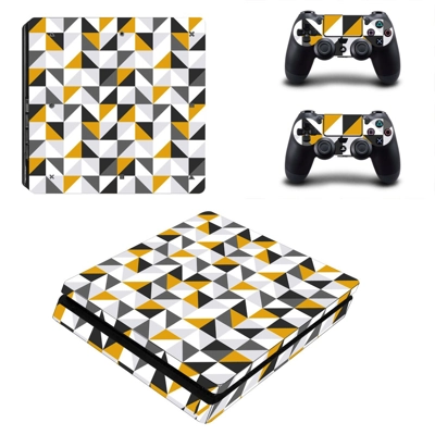 Traingle wallpaper decal skin for PS4 Slim Console and two controllers