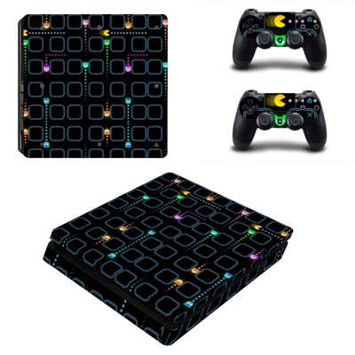 Tech wallpaper decal skin for PS4 Slim Console and two con.. Tech wallpaper decal skin for PS4 Slim Console and two con..