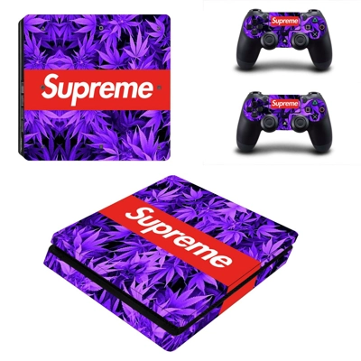 Supreme decal skin for PS4 Slim Console and two controllers Supreme decal skin for PS4 Slim Console and two controllers