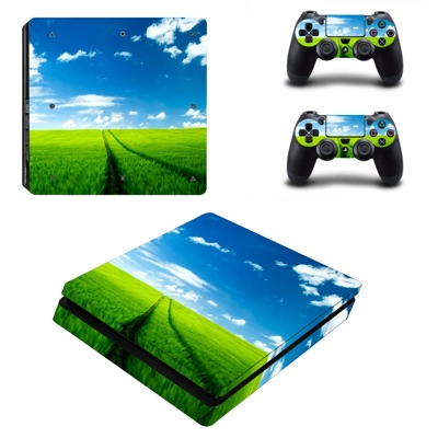 Natural wallpaper decal skin for PS4 Slim Console and two controllers