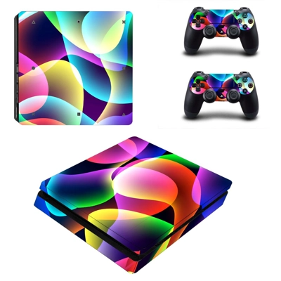 Tech wallpaper decal skin for PS4 Slim Console and two con.. Tech wallpaper decal skin for PS4 Slim Console and two con..