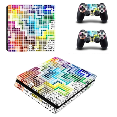 Tech wallpaper decal skin for PS4 Slim Console and two con.. Tech wallpaper decal skin for PS4 Slim Console and two con..