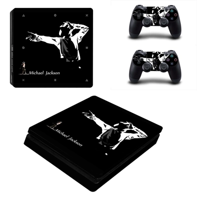 Michael Jackson decal skin for PS4 Slim Console and two controllers