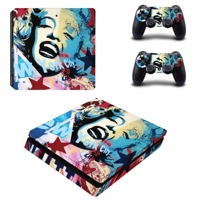 Marilyn Monroe decal skin for PS4 Slim Console and two con.. Marilyn Monroe decal skin for PS4 Slim Console and two con..