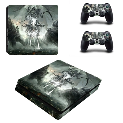 Grim Reaper decal skin for PS4 Slim Console and two contro.. Grim Reaper decal skin for PS4 Slim Console and two contro..