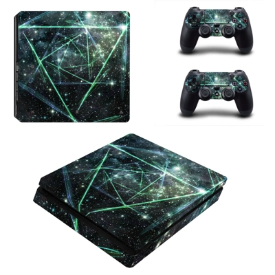 Galaxy Scene decal skin for PS4 Slim Console and two contr.. Galaxy Scene decal skin for PS4 Slim Console and two contr..