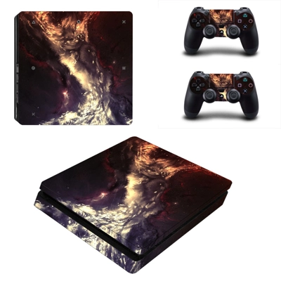 Galaxy Scene decal skin for PS4 Slim Console and two contr.. Galaxy Scene decal skin for PS4 Slim Console and two contr..